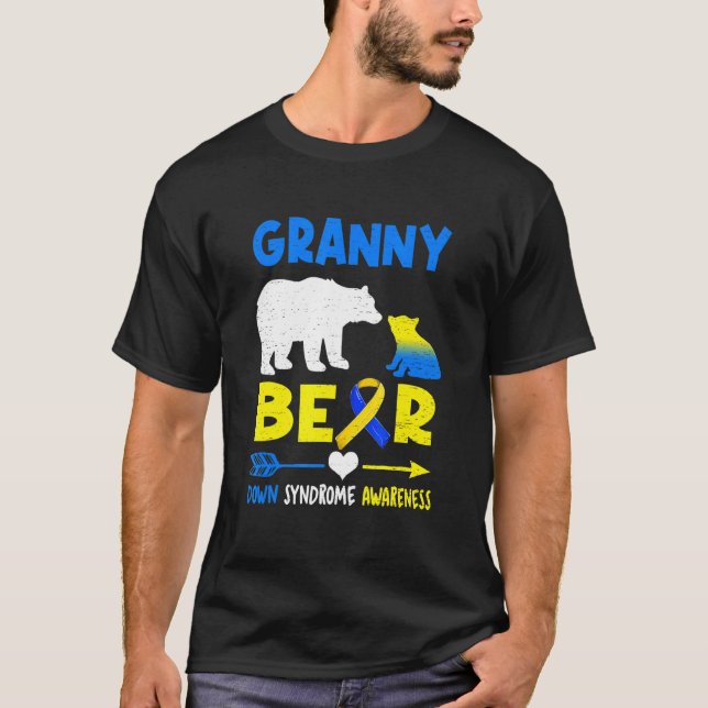 Granny Bear Family Matching Down Syndrome Awarenes T-Shirt (Front)
