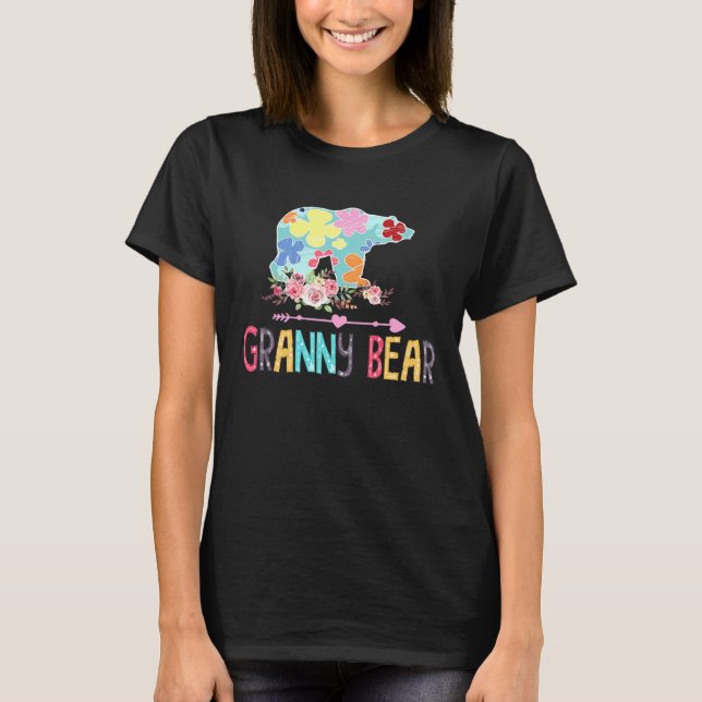 Granny Bear Floral T-Shirt (Front)