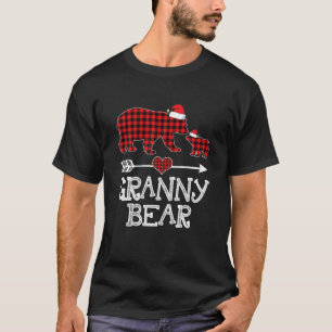 Granny Bear , Red Buffalo Plaid Granny Bear Pajama T-Shirt