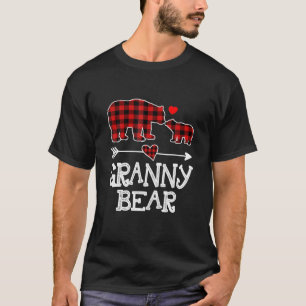 Granny Bear Red Buffalo Plaid Granny Bear Pajama T-Shirt