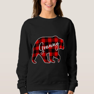 Granny Bear Red Plaid Matching Family Christmas Sweatshirt