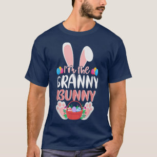 Granny Bunny  Grandma Easter Bunny Colourful Eggs  T-Shirt