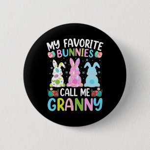 Granny Bunny My Favourite Bunnies Call Me Granny E 6 Cm Round Badge