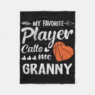 Granny Bysketbyll My Favourite Player Calls Me Gra Fleece Blanket