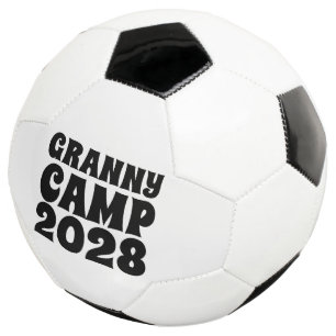 Granny Camp Retro Text Soccer Ball