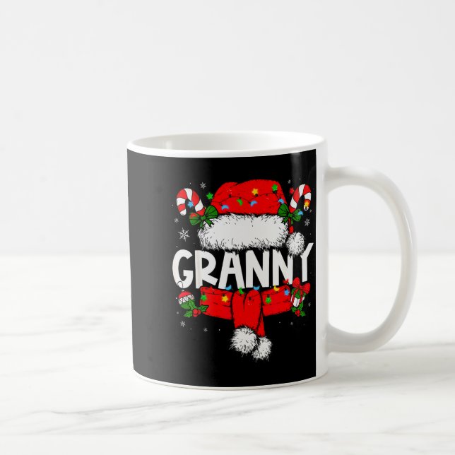 Granny Christmas Pajama Santa Claus Family Matchin Coffee Mug (Right)