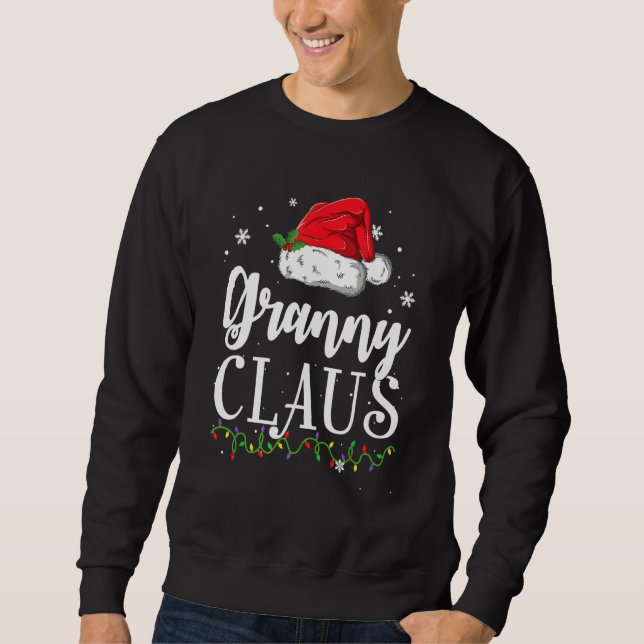 Granny Claus Christmas Pajama Family Matching Xmas Sweatshirt (Front)