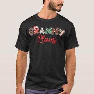 Granny Claus Santa Hat Merry Christmas Cute Granny T-Shirt