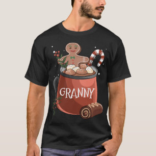 Granny Cocoa Mug Gingerbread Cookie Xmas Christmas T-Shirt