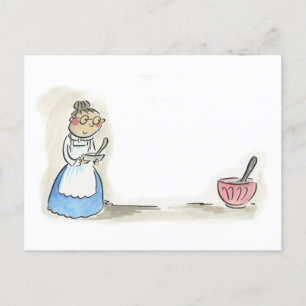 Granny Cooks Postcard