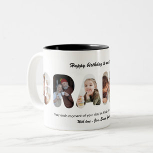 Granny Custom Photo Collage Personalised Grandma Two-Tone Coffee Mug