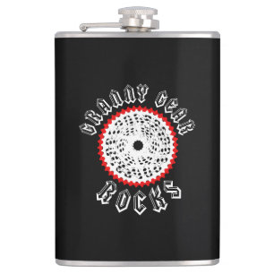 Granny Gear Rocks Cycling Hip Flask