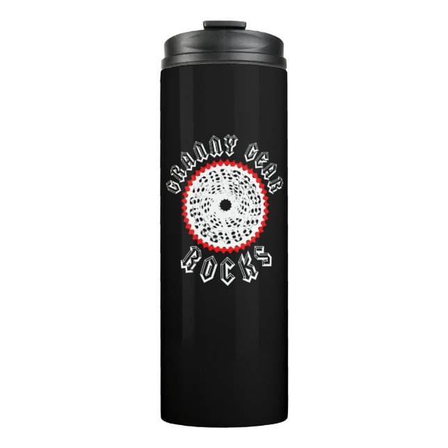 Granny Gear Rocks Cycling Thermal Tumbler (Front)
