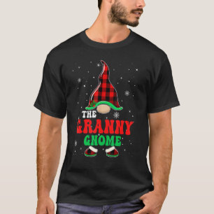 Granny Gnome Buffalo Plaid Matching Family Christm T-Shirt