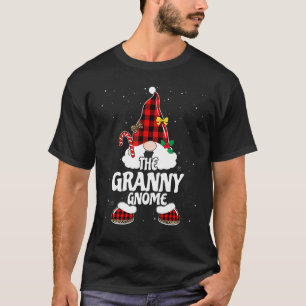 Granny Gnome Buffalo Plaid Matching Family Christm T-Shirt