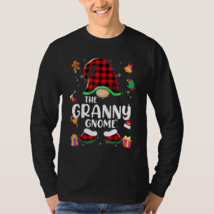 Granny Gnome Buffalo Plaid Matching Family Christm T-Shirt