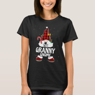 Granny Gnome Buffalo Plaid Matching Family Christm T-Shirt