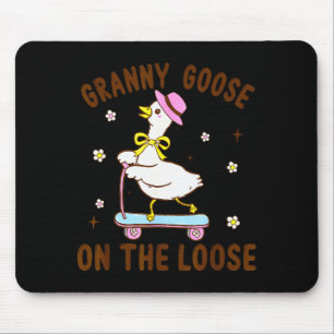 Granny Goose On The Loose Funny Birthday Matching Mouse Pad