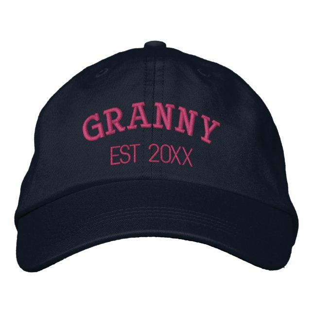 Granny Grandmother Personalised Gift Custom Text Embroidered Hat (Front)