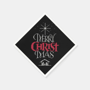 Granny Knit Religious Ugly Merry Christmas Sweater Napkin