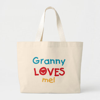 Granny Loves Me Tshirts and Gifts Large Tote Bag