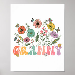 Granny Mothers Day For Grandma Wildflower Floral W Poster