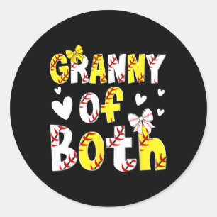 Granny Of Both Proud Softll Sell Granny Grandma Classic Round Sticker