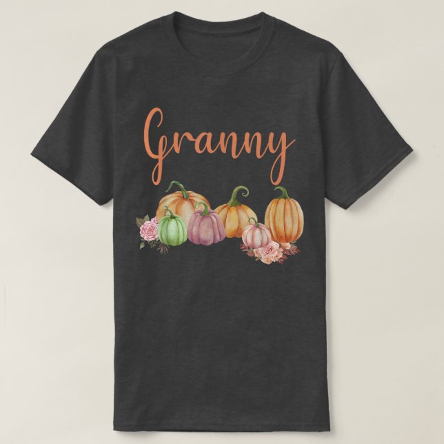 Granny Of Little Pumpkin First Birthday Autumn Pum T-Shirt (Design Front)