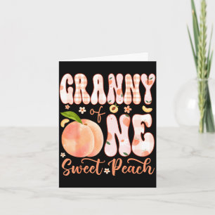 Granny of one sweet peach 1st birthday girl party card