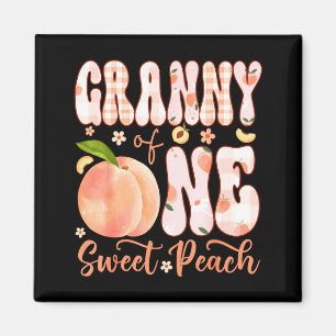 Granny of one sweet peach 1st birthday girl party magnet