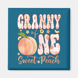Granny of one sweet peach 1st birthday girl party magnet