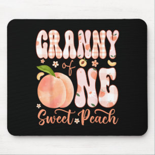 Granny of One Sweet Peach 1st Birthday Girl Party Mouse Pad