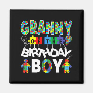 Granny of the bday boy autism awareness puzzle magnet