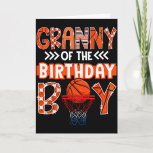 Granny Of The Birthday Boy Basketball Lover Matchi Card