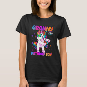 Granny of the Birthday Boy Dabbing Unicorn Party 1 T-Shirt