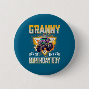 Granny Of The Birthday Boy Monster Truck Birthday 6 Cm Round Badge