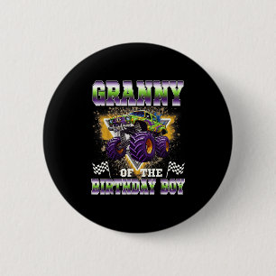 Granny Of The Birthday Boy Monster Truck Birthday  6 Cm Round Badge