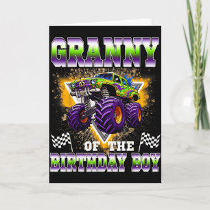 Granny Of The Birthday Boy Monster Truck Birthday Card