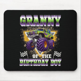Granny Of The Birthday Boy Monster Truck Birthday  Mouse Pad