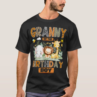 Granny of the birthday boy safari jungle wild T-Shirt