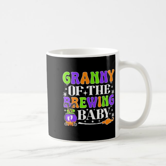 Granny Of The Brewing Baby Halloween Witch Baby Sh Coffee Mug (Right)