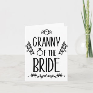 Granny Of The Bride Wedding Party Family Card