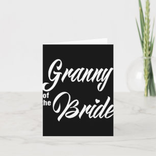 Granny Of The Bride Wedding Party Matching Bridal  Card