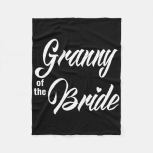 Granny Of The Bride Wedding Party Matching Bridal Fleece Blanket