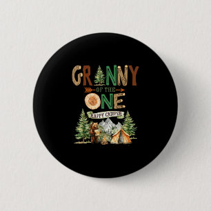 Granny of the one happy camper 1st birthday 6 cm round badge