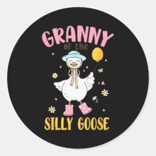 Granny Of The Silly Goose First Birthday Family Ma Classic Round Sticker