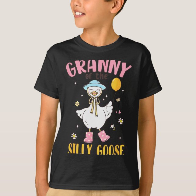 Granny Of The Silly Goose First Birthday Family Ma T-Shirt (Front)