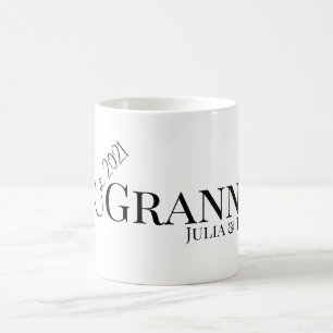 Granny or Grammy Established Custom Year Modern  Coffee Mug