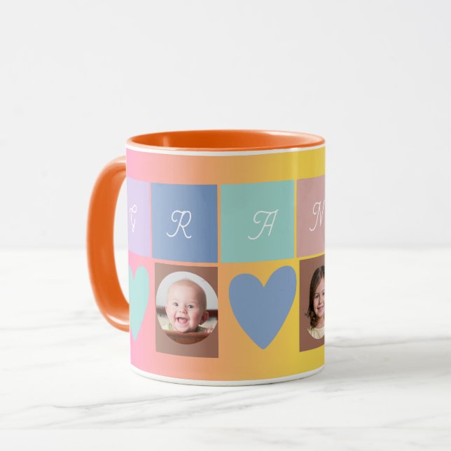 granny photo heart mug (Front Left)