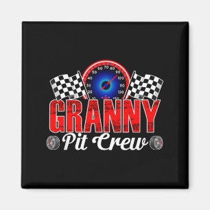 Granny Pit Crew Racing Family Race Car Birthday Magnet